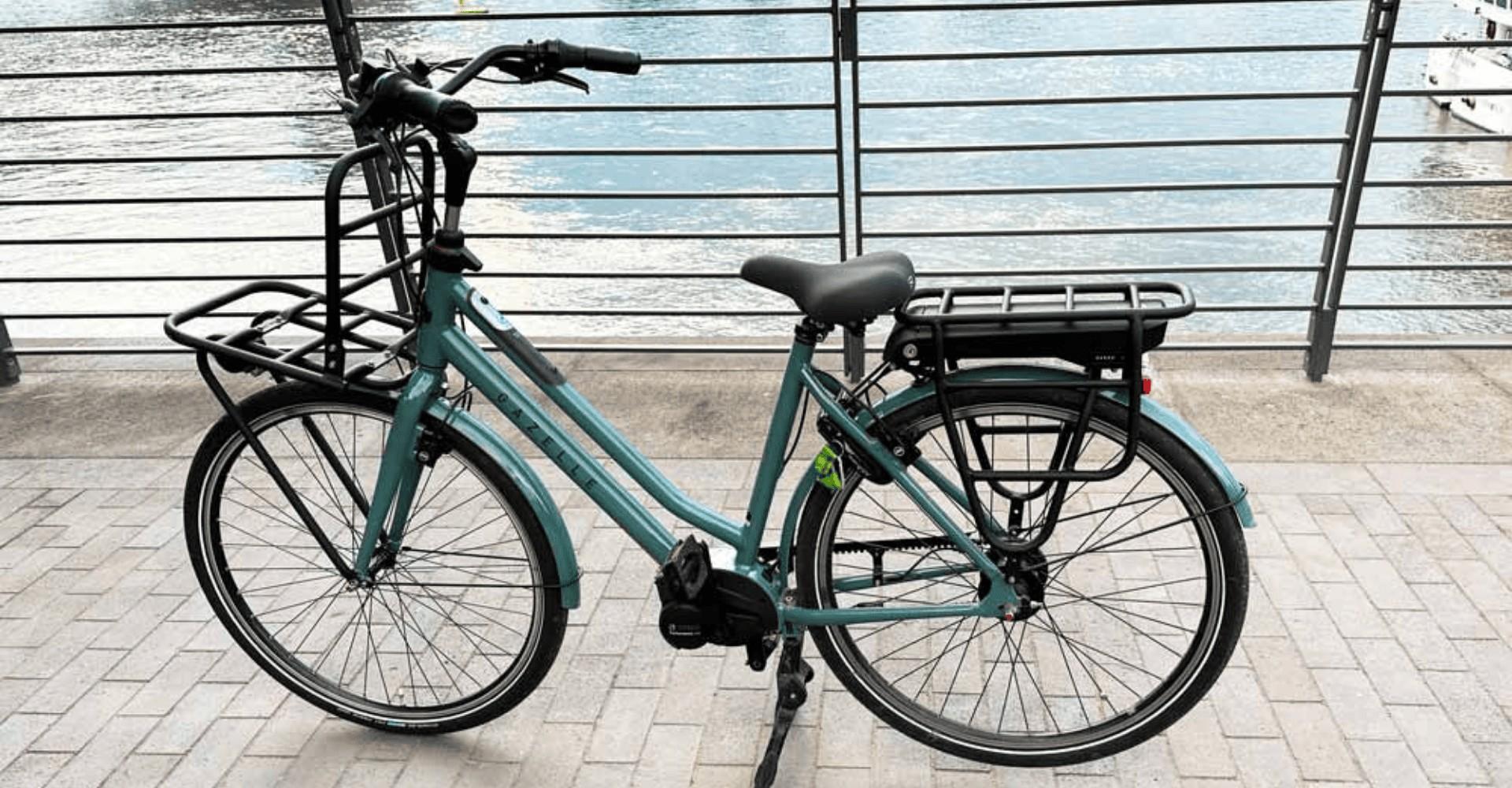 Gazelle HeavyDuty NL e-Bike platziert vor dem Wasser