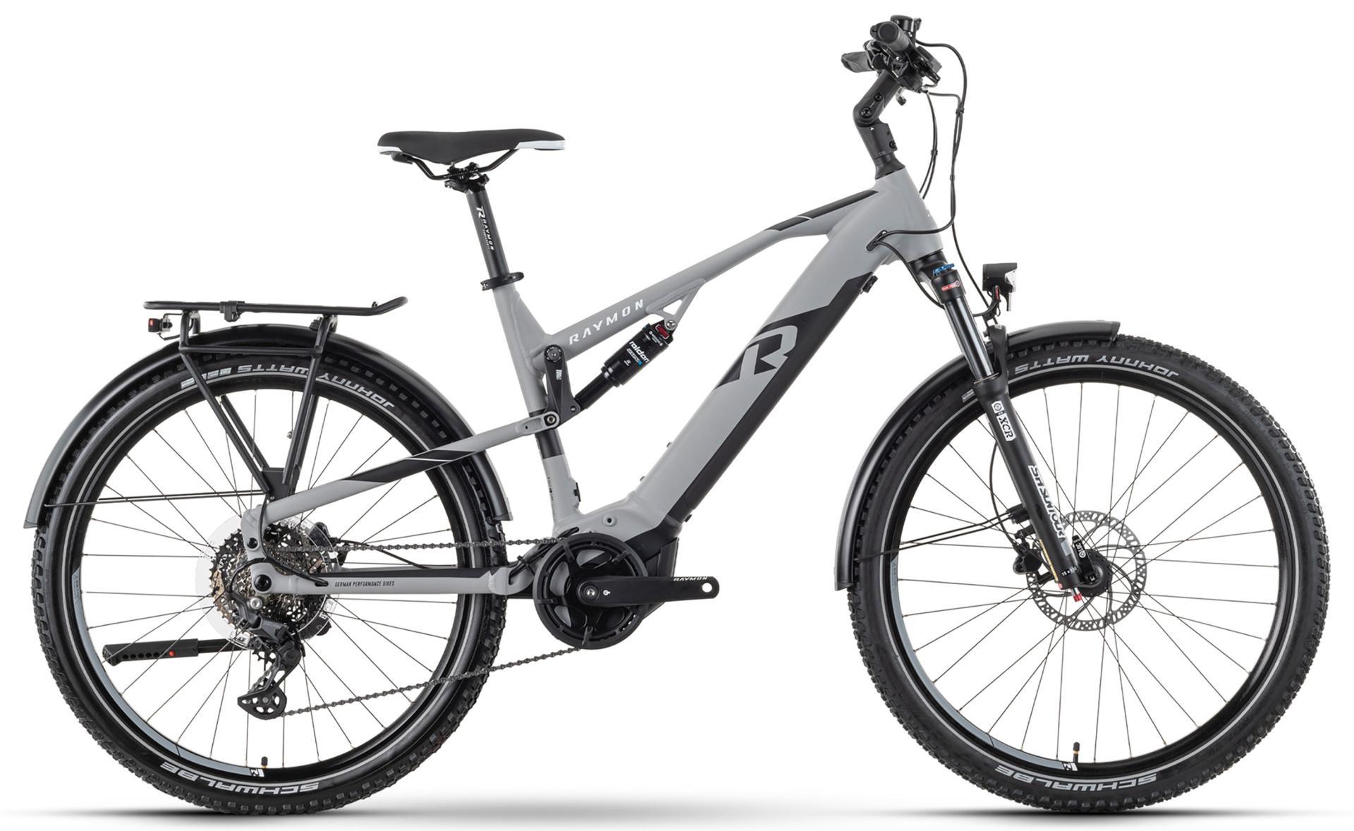 Entdecken Sie das Raymon CrossRay FS E 5.0 2023: Ein leistungsstarkes E-Bike mit robustem Design für vielseitigen F