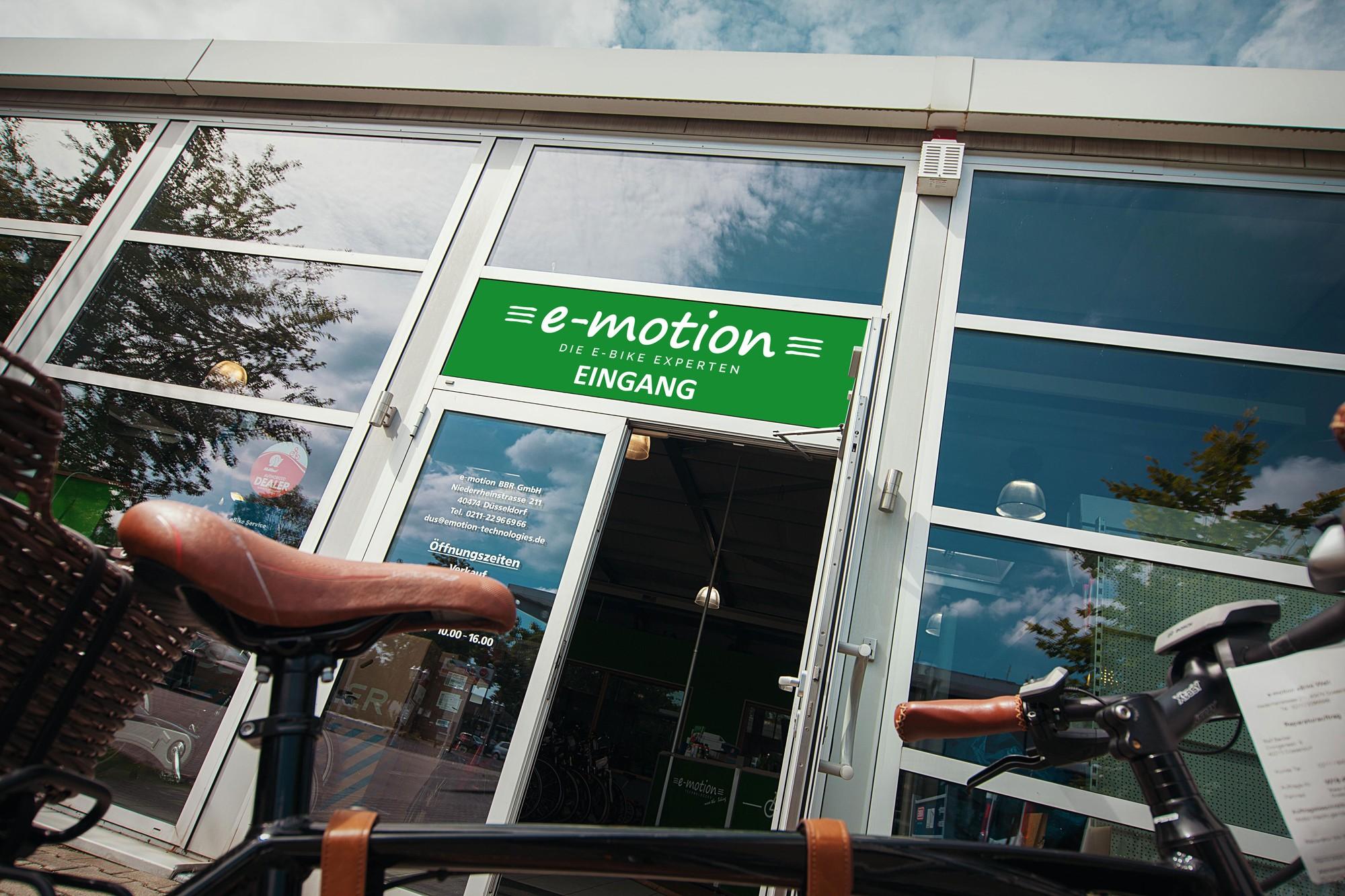 Der Eingangsbereich bei e-motion in Düsseldorf