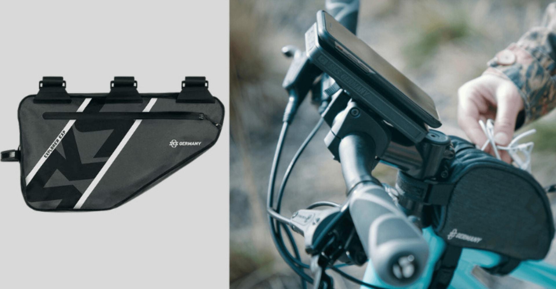 Entdecken Sie langlebige SKS Fahrradtaschen und einen praktischen Handyhalter, ideal für Radfahrer, die Organisatio