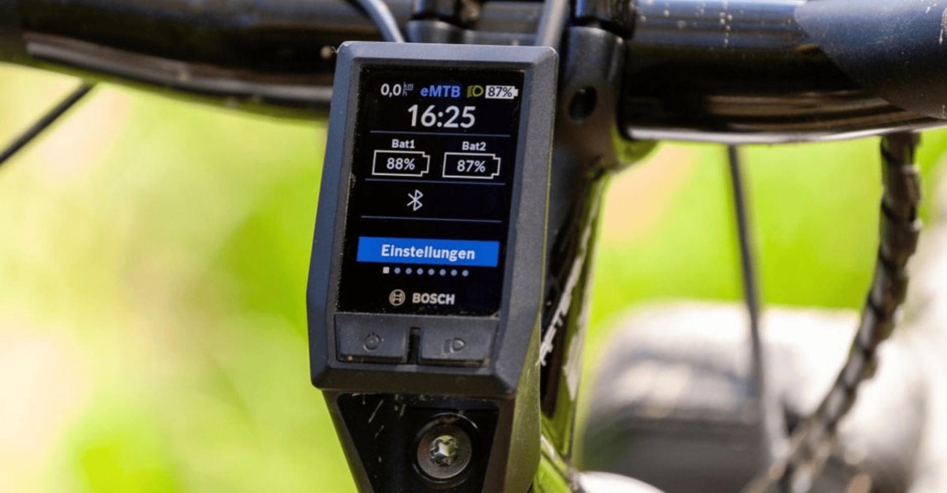 Das Bosch Kiox Display zeigt verschiedene Einstellungen