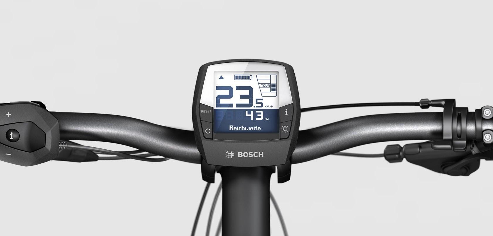 Entdecken Sie das Bosch Intuvia Display für eine intuitive E-Bike-Navigation. Optimale Kontrolle und einfache Bedie
