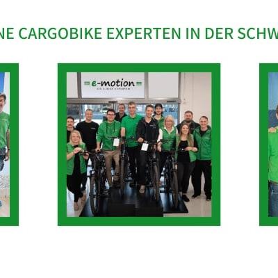 Cargobike Experten Schweiz - Team in grünen T-Shirts