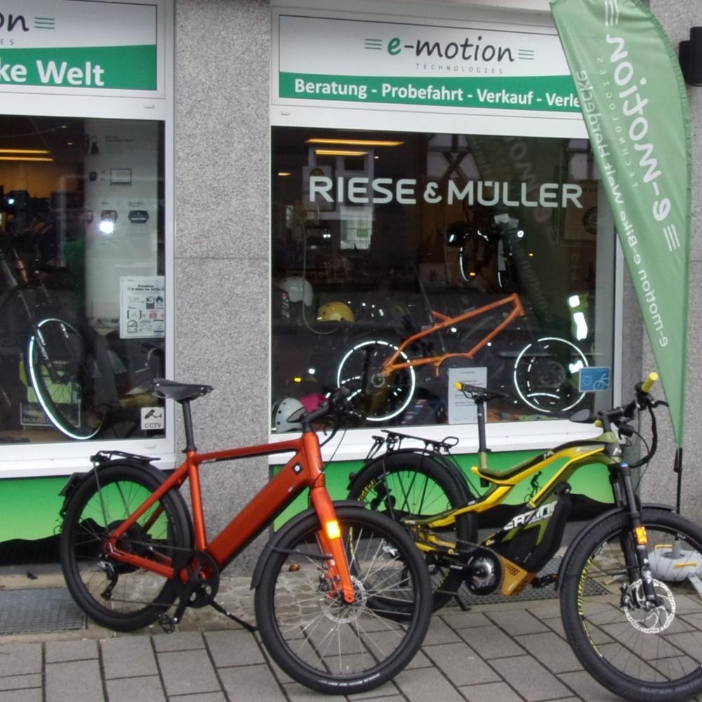 Die e-Motion e-Bike Welt in Herdecke ist auf Elektromobilität und e-Bikes spezialisiert.