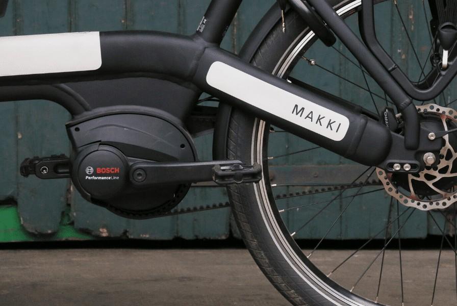 Das Bild zeigt einen Bosch Performance Line Motor an einem Gazelle Makki Load
