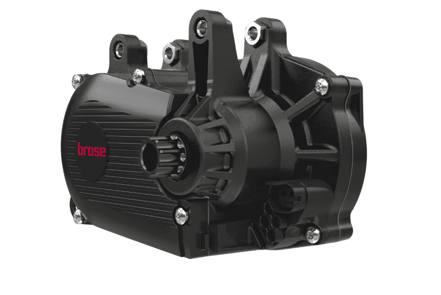 Brose Drive3 Peak Mittelmotor, kompakt und stark, sorgt für leise, effiziente und dynamische e-Bike-Unterstützung.