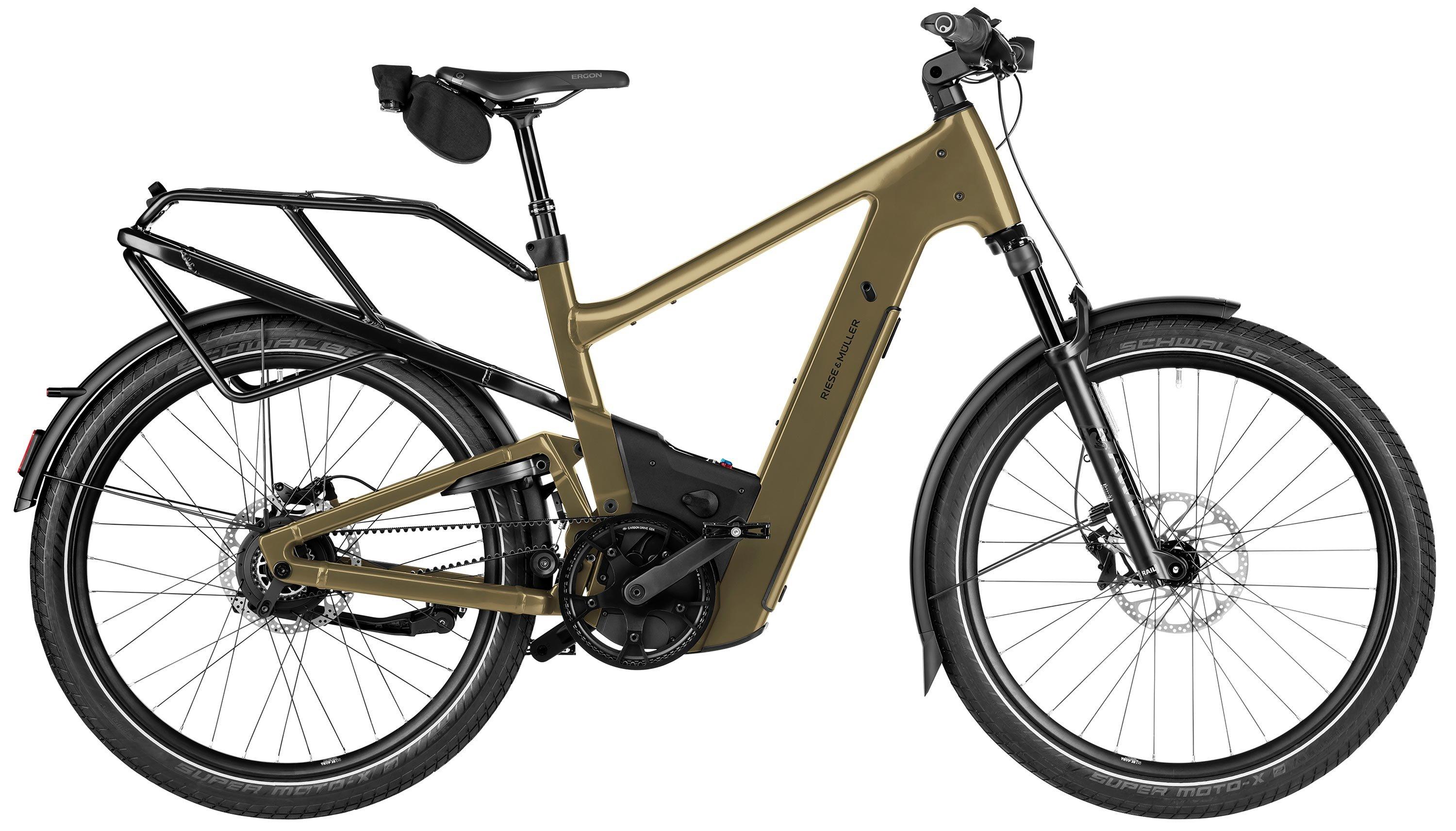 Riese & Müller Delite5 vario Schwarz/Grün/Braun/Gold – Image 1