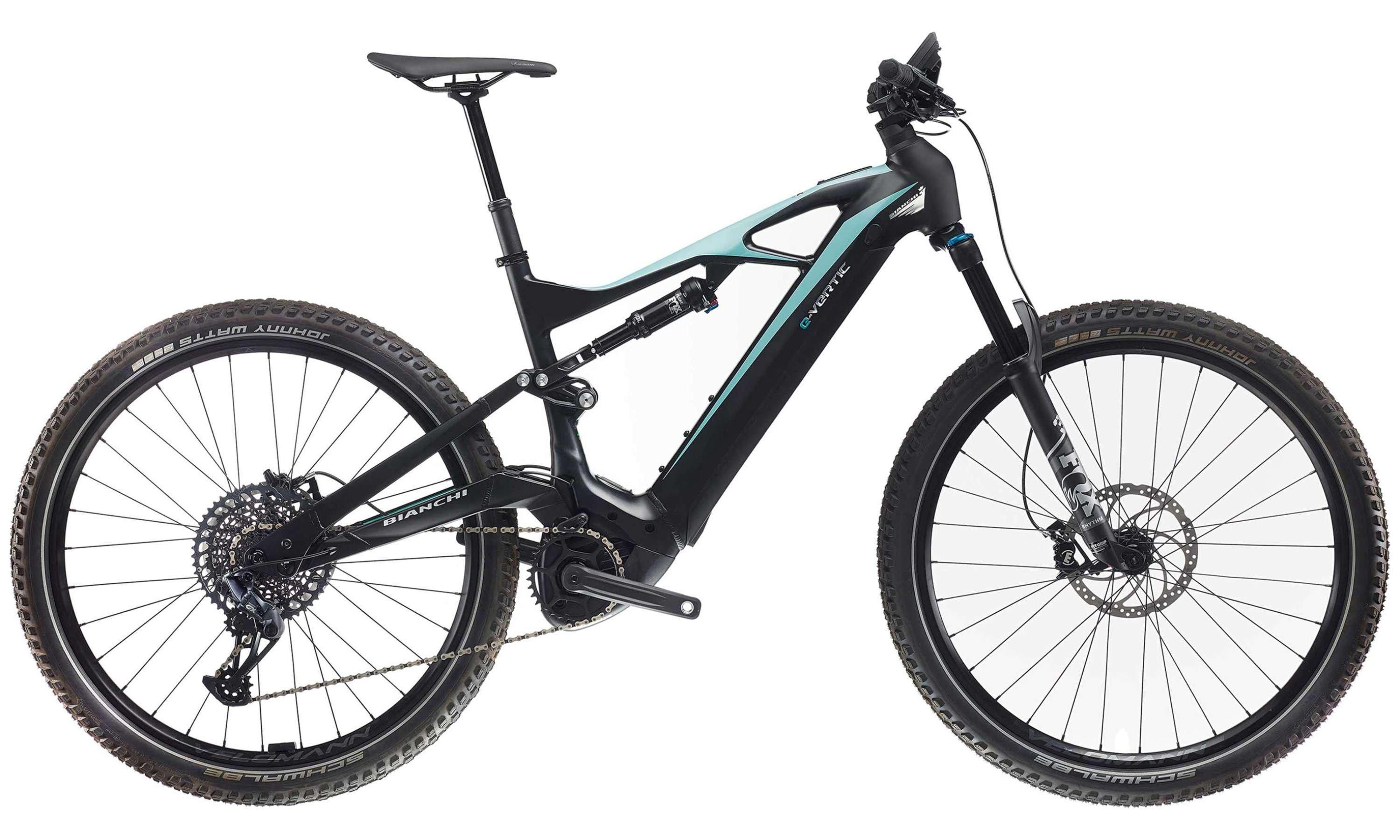 Bianchi E-Vertic FX-Type GX/NX Eagle 12 Schwarz/Anthrazit/Blau/Türkis
