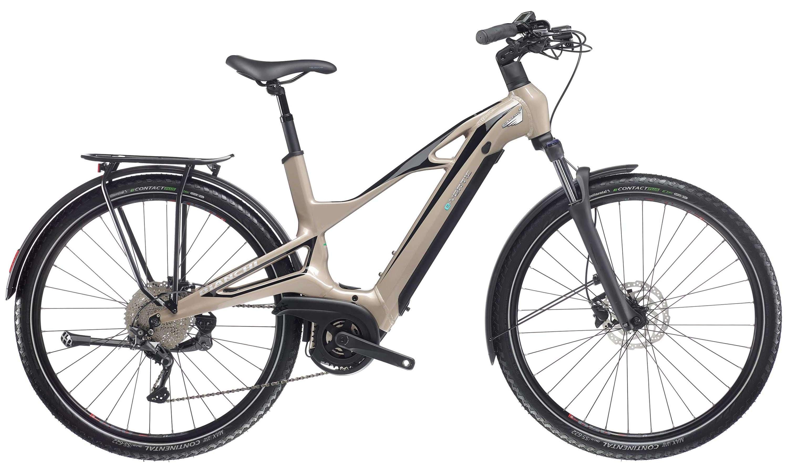 Bianchi E-Vertic T-Type Step-Through X7/X5 9 Schwarz/Braun/Beige