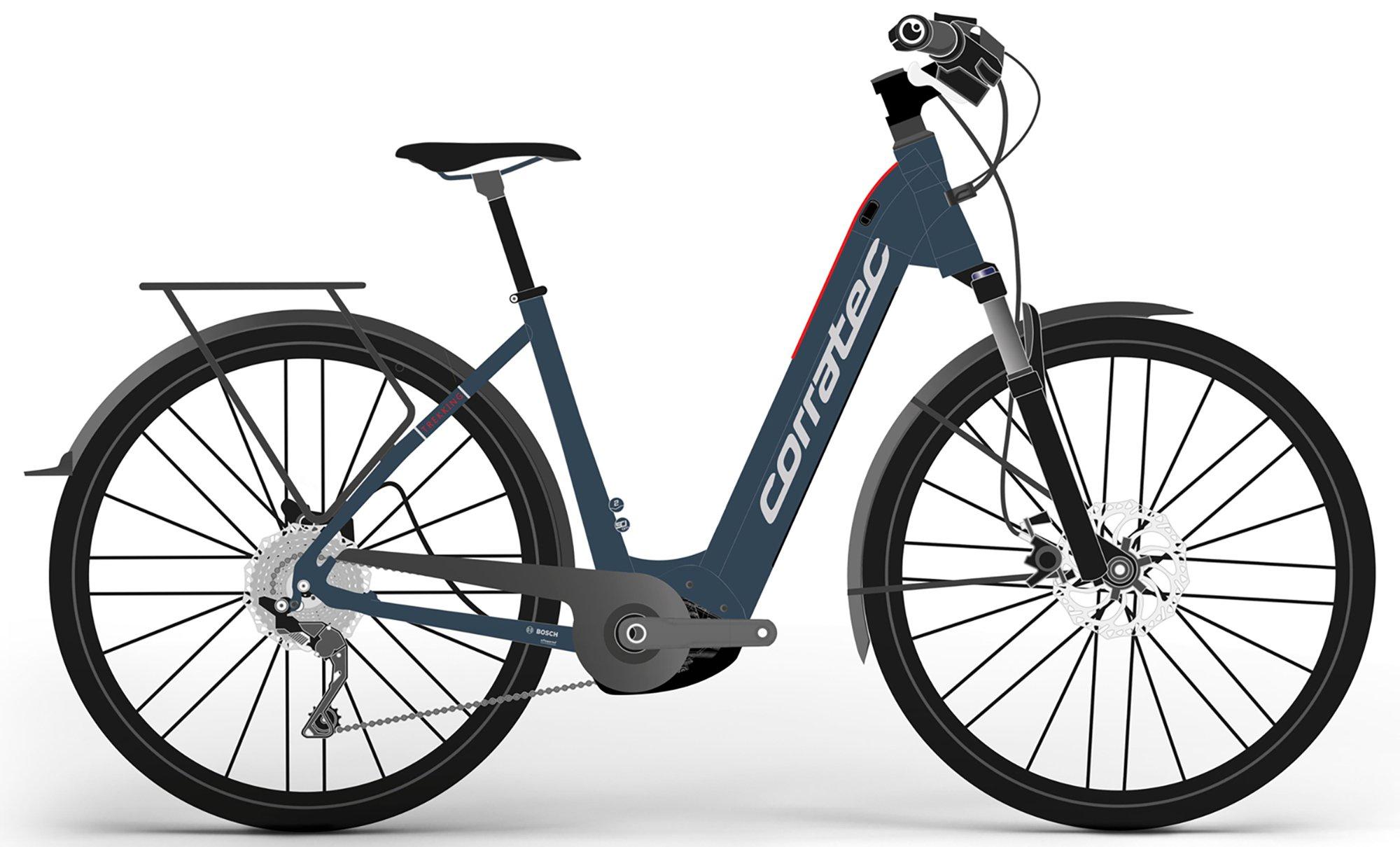 Corratec E-Power Trekking 28 CX6 12S Wave Rot/Blau