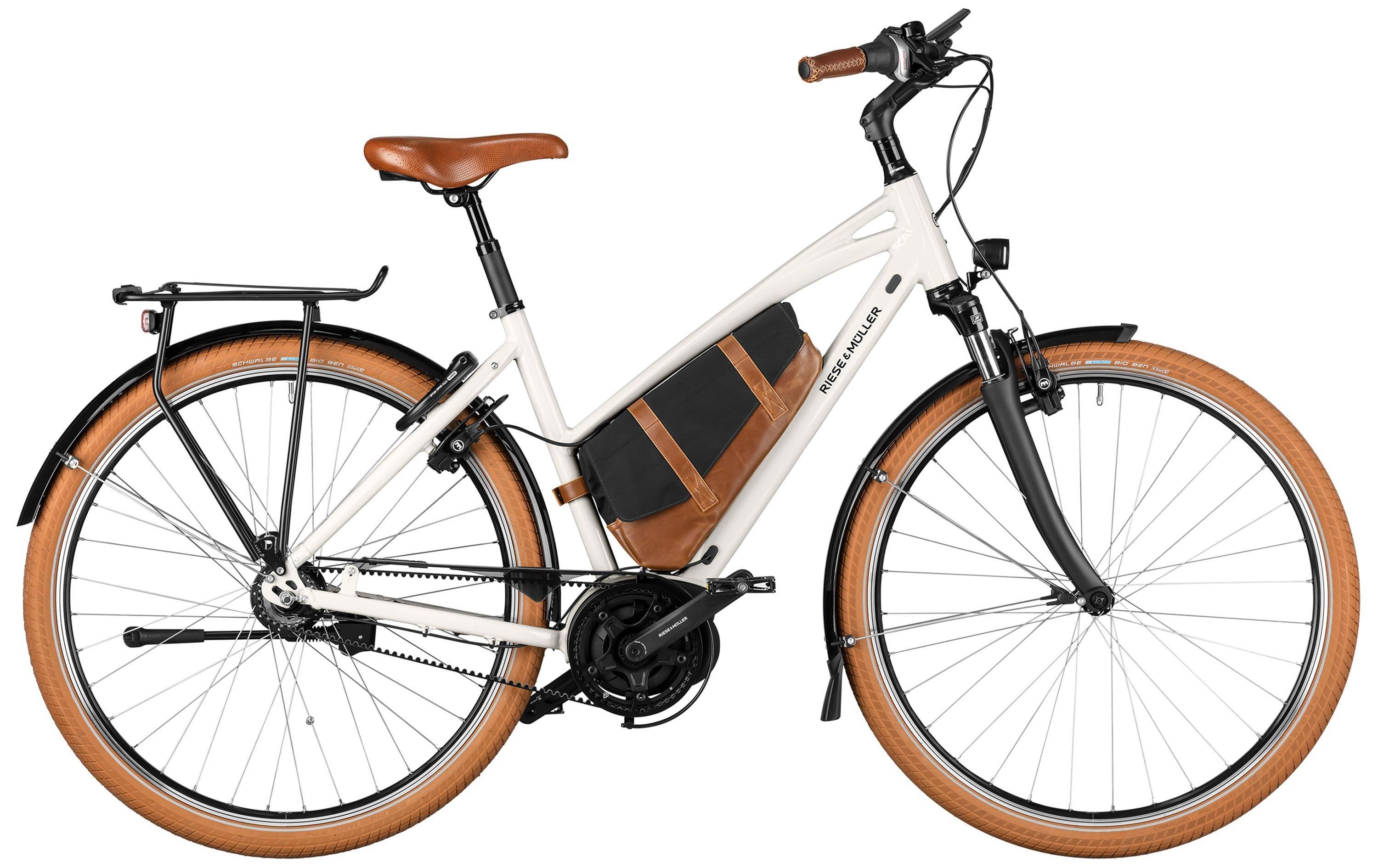 Riese & Müller Cruiser2 Mixte silent Testbike Weiß/Braun/Beige