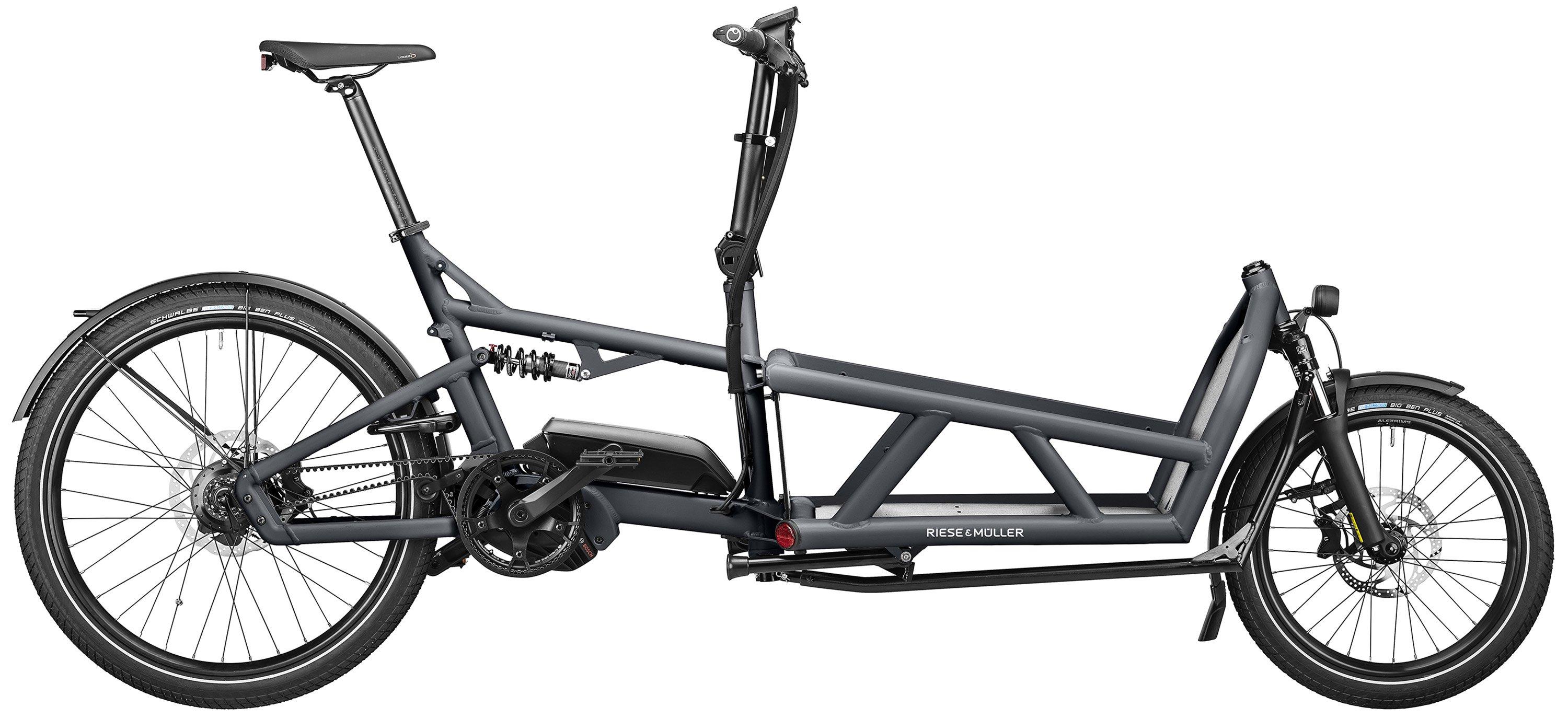 Riese & Müller Load 60 rohloff Schwarz/Grau/Blau