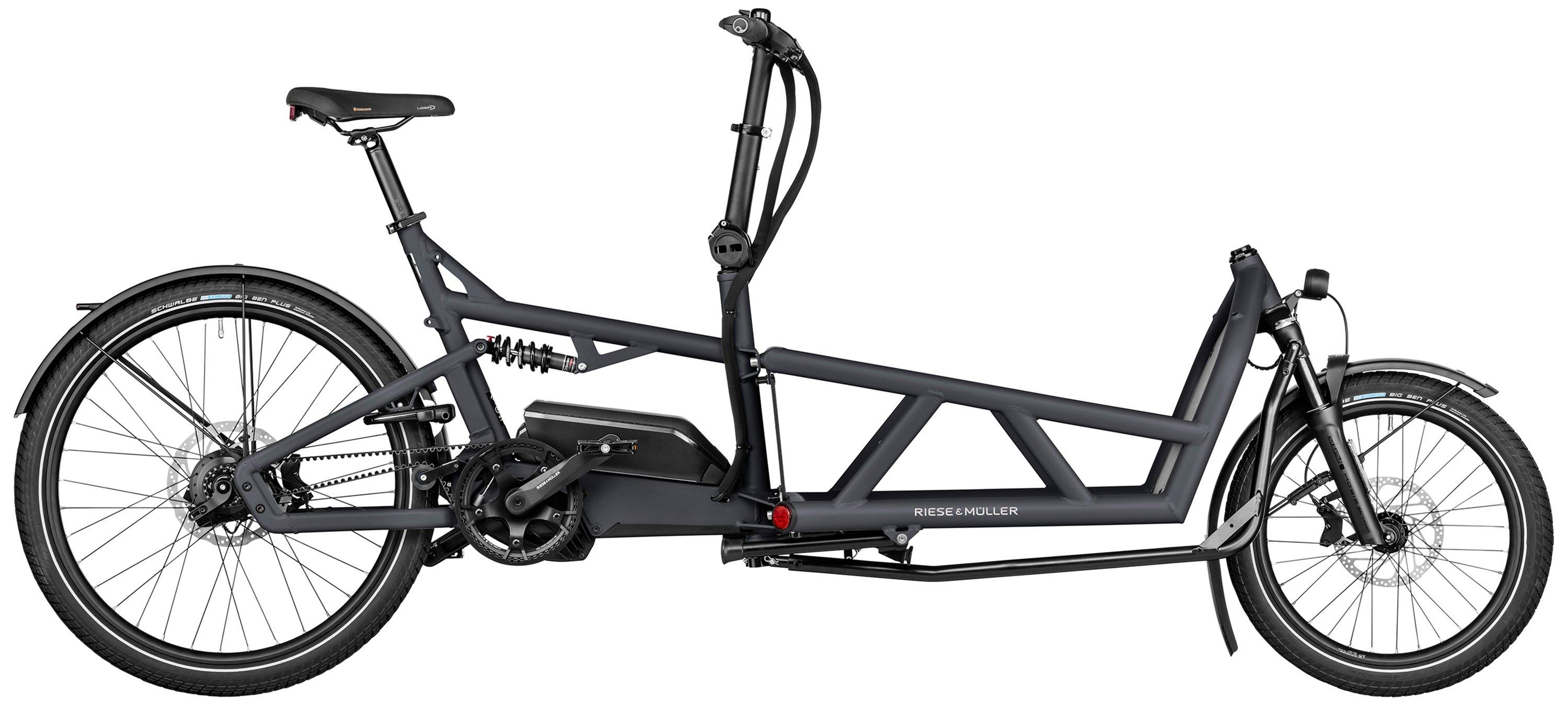 Riese & Müller Load4 60 rohloff Schwarz/Grau/Blau