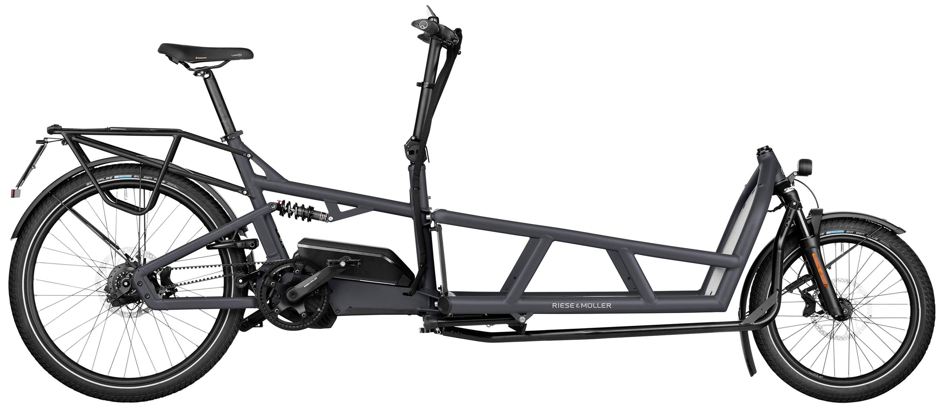 Riese & Müller Load4 75 rohloff HS Schwarz/Grau/Blau