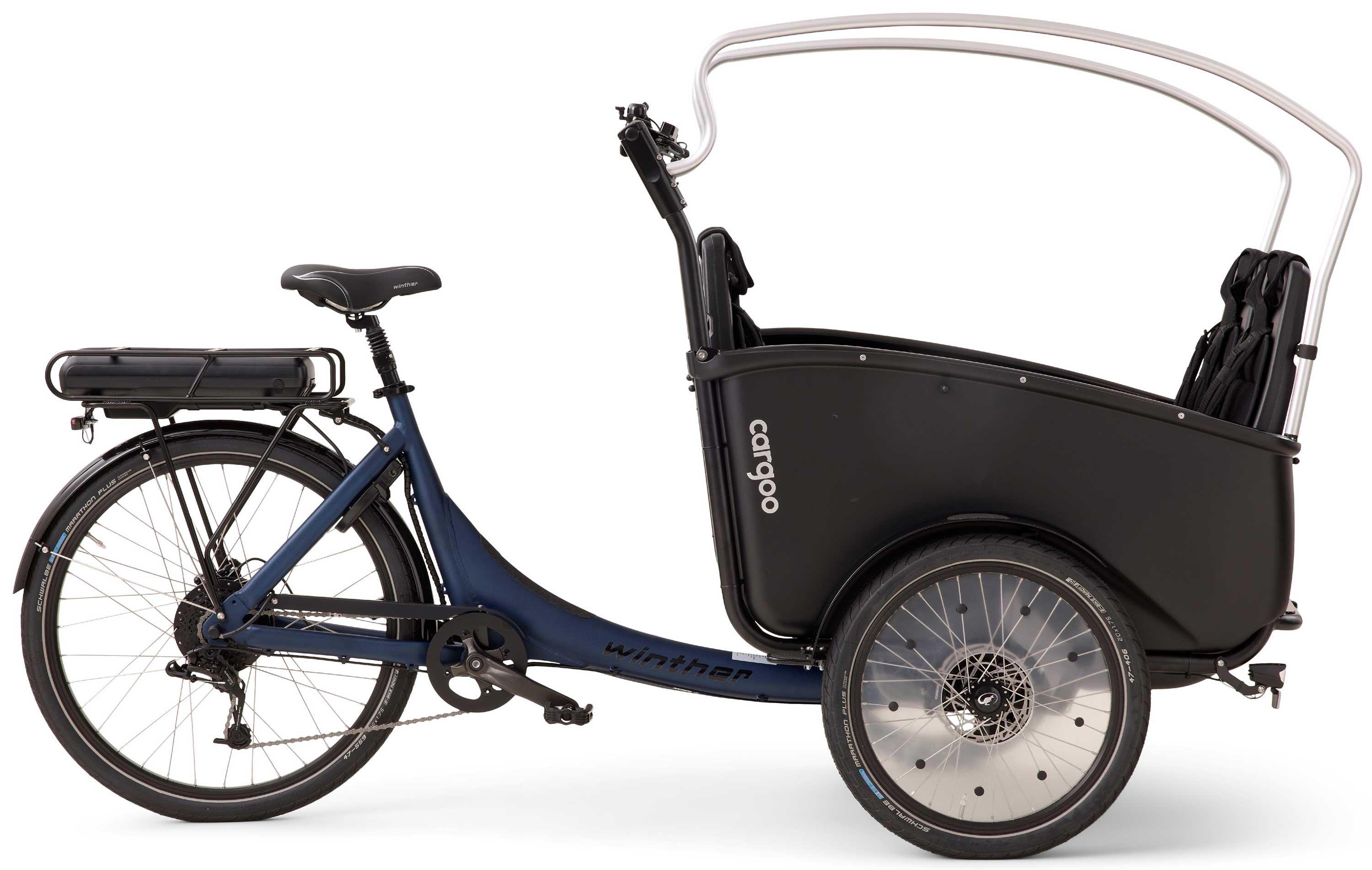Winther Cargoo 2+2 Bafang Nexus 5 Schwarz