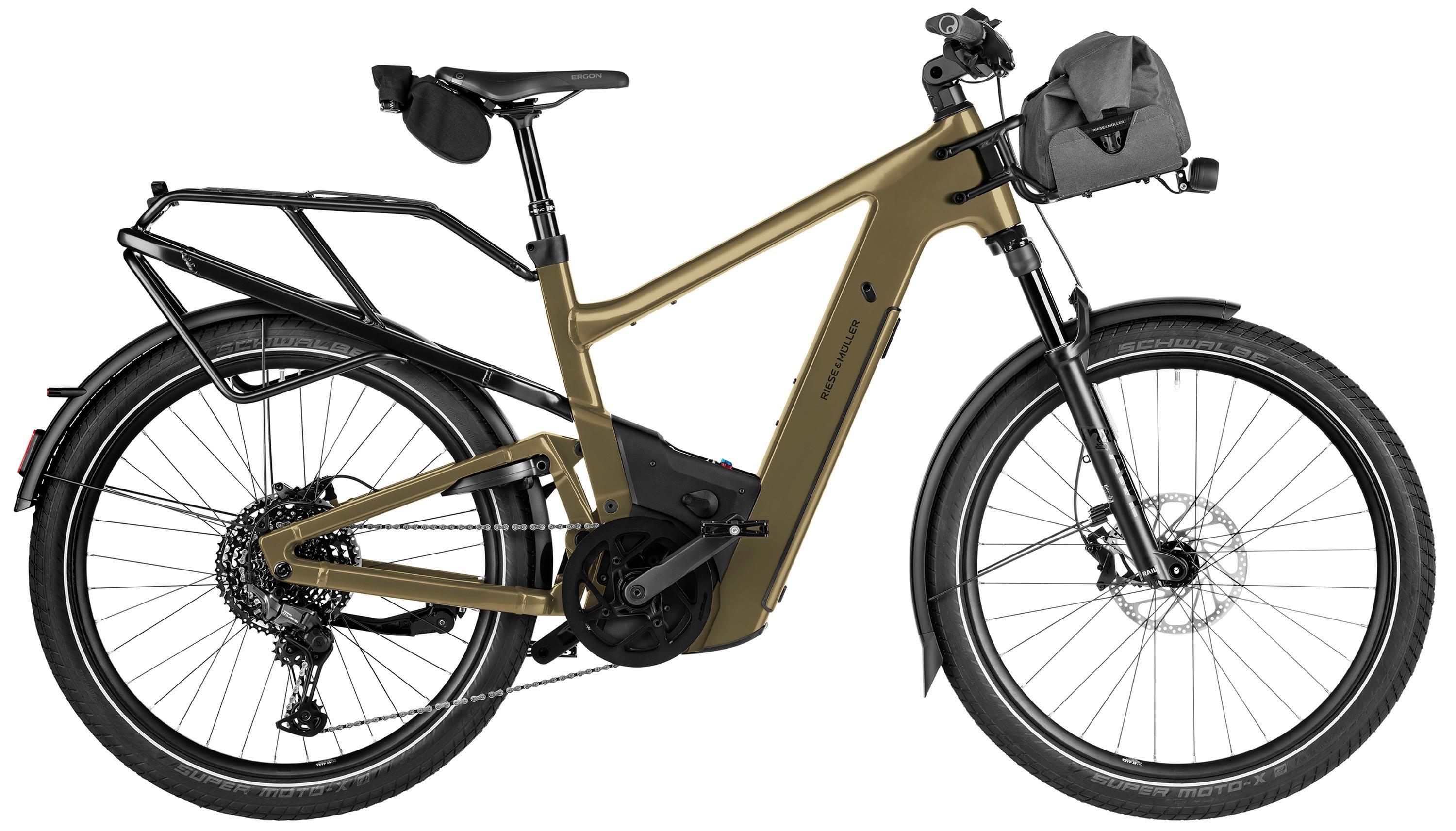 Riese & Müller Delite5 touring Schwarz/Grün/Braun/Gold – Image 2