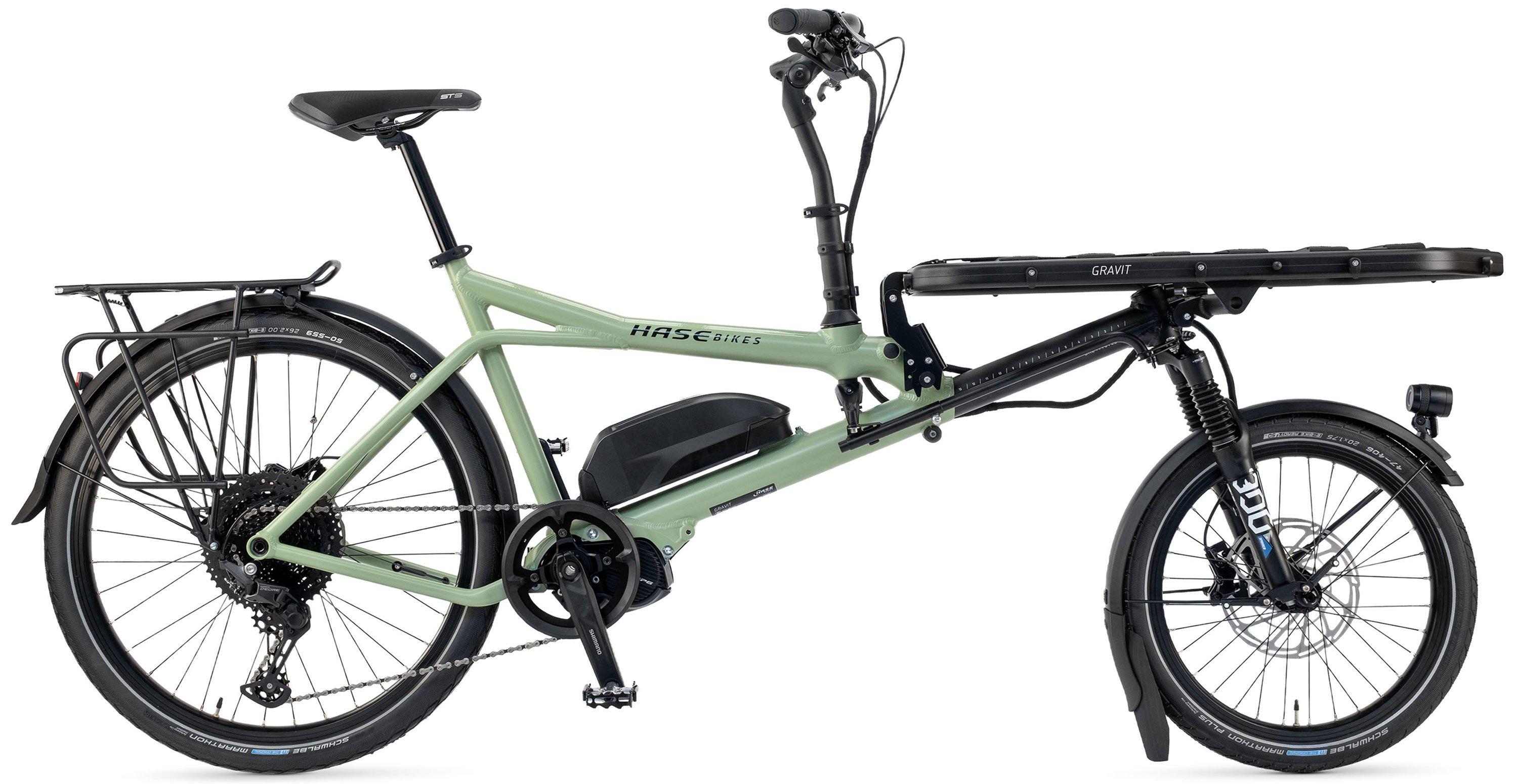 Hase Bikes Gravit CITY E Schwarz/Grün – Image 1