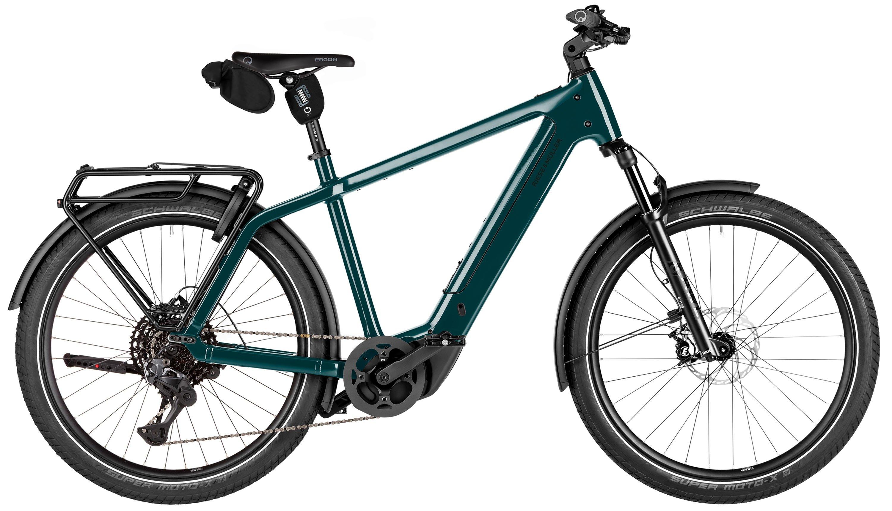 Riese & Müller Charger5 touring pro Testbike Blau/Grün/Türkis