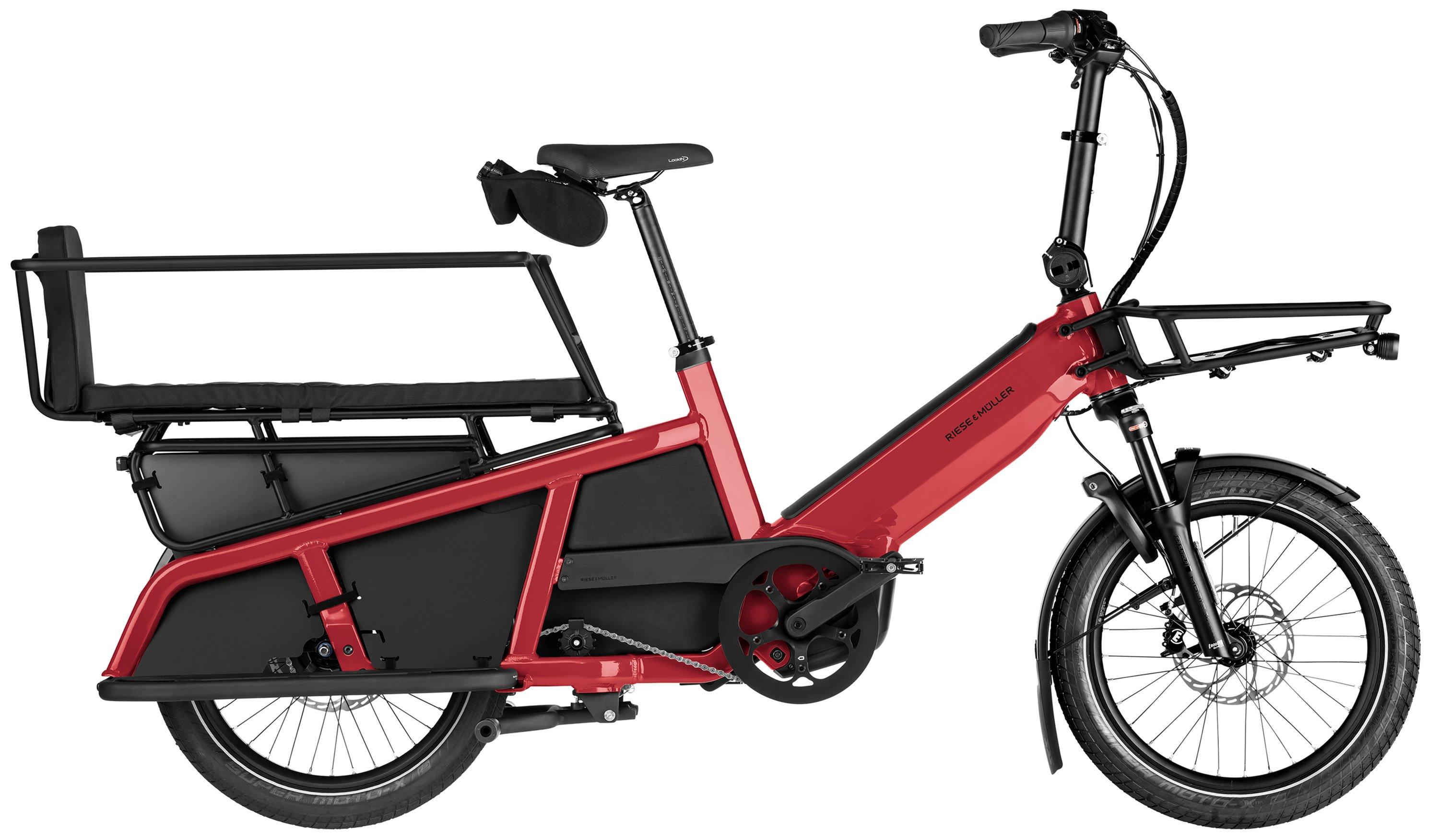 Riese & Müller Multitinker2 FAMILY Testbike Schwarz/Rot