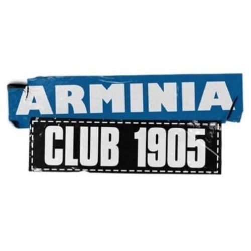 Das Bild zeigt das Logo des Arminia Clubs, gegründet im Jahr 1905 in Bielefeld.