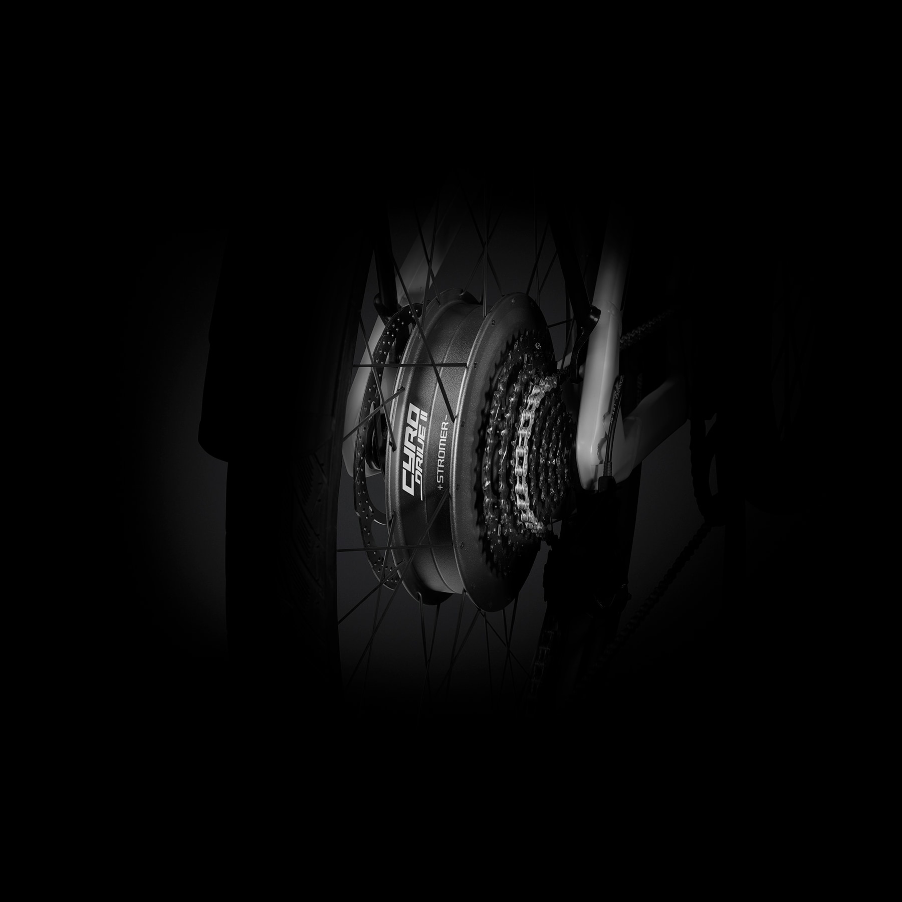 Entdecken Sie den leistungsstarken, grauen Stromer Heckmotor, ideal für ein erstklassiges E-Bike-Erlebnis.