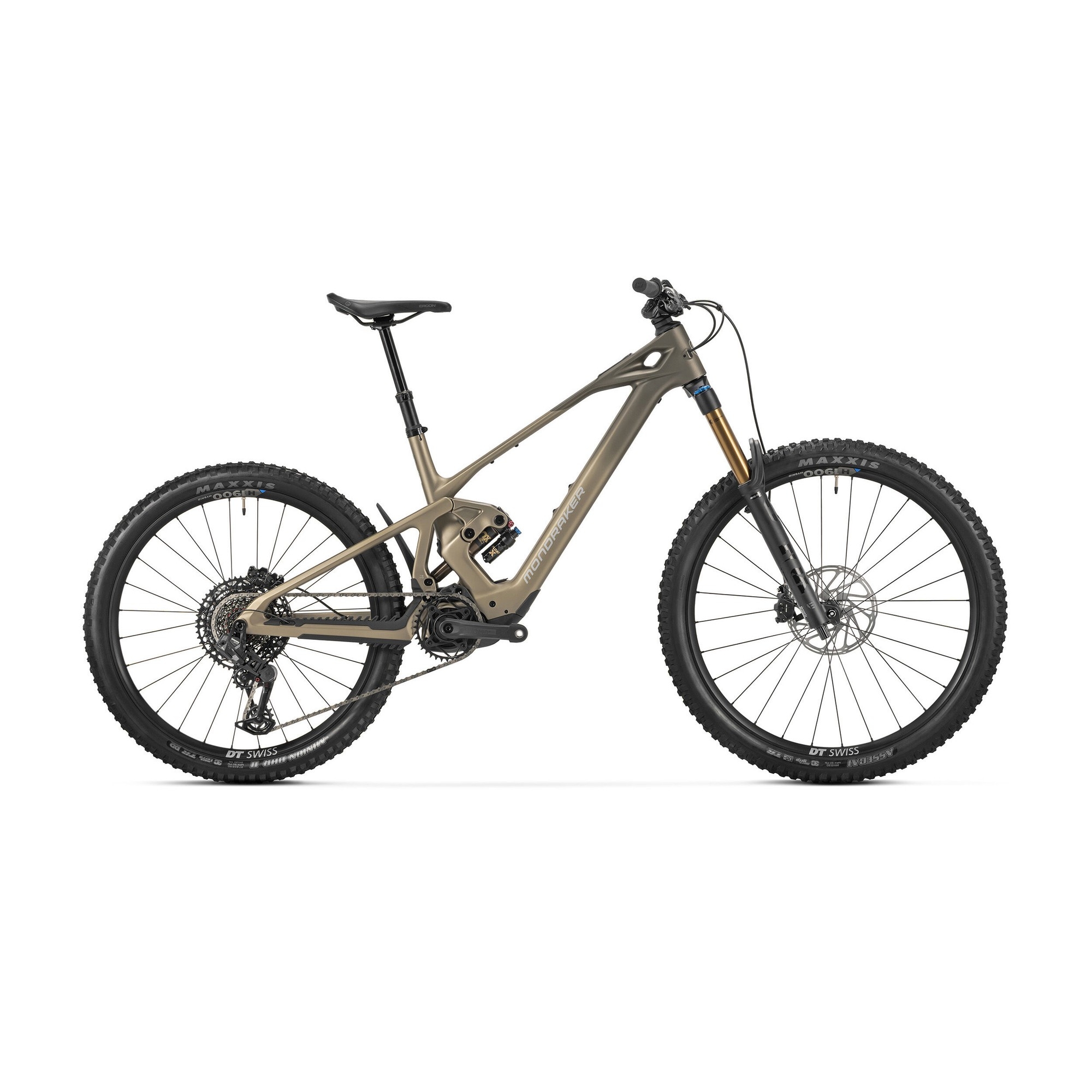 Das Bild zeigt das E-Mountainbike Mondraker Zendit RR, präsentiert aus einer rechten Seitenansicht.