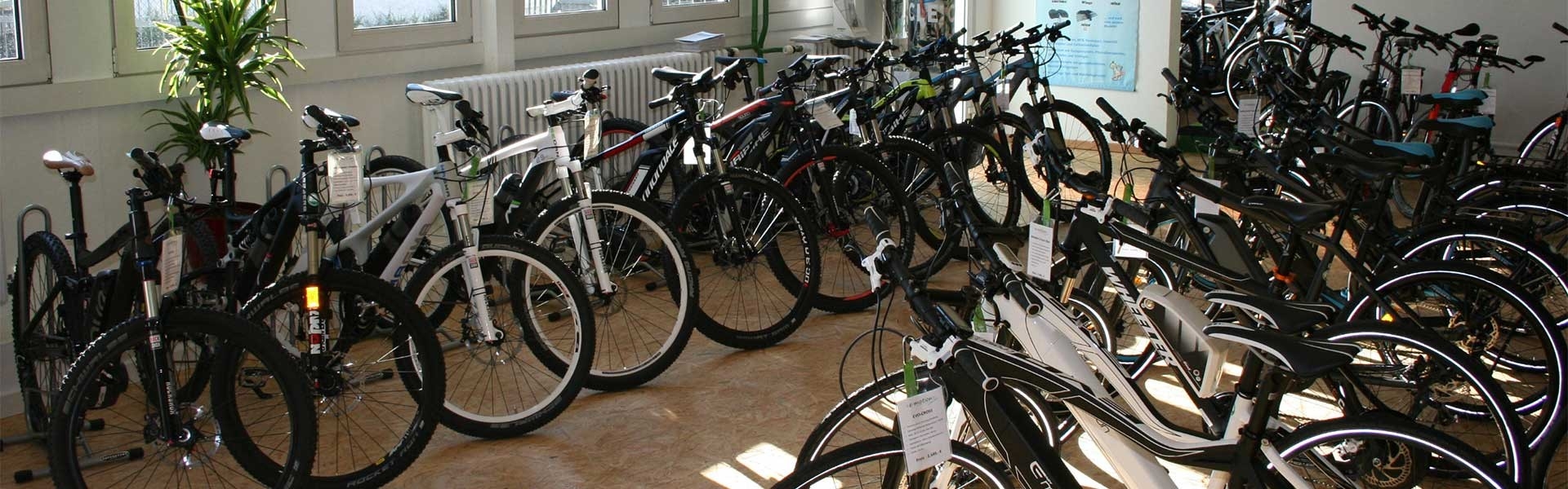 Auf der 1. ADFC Rad- und Reisemesse in Karlsruhe werden verschiedene e-Bike Modelle ausgestellt.