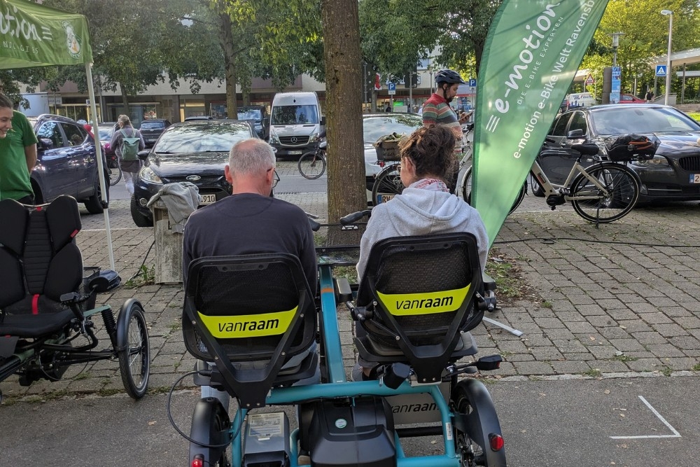 probefahrten mit dem VanRaam Dreirad am Weststadttag