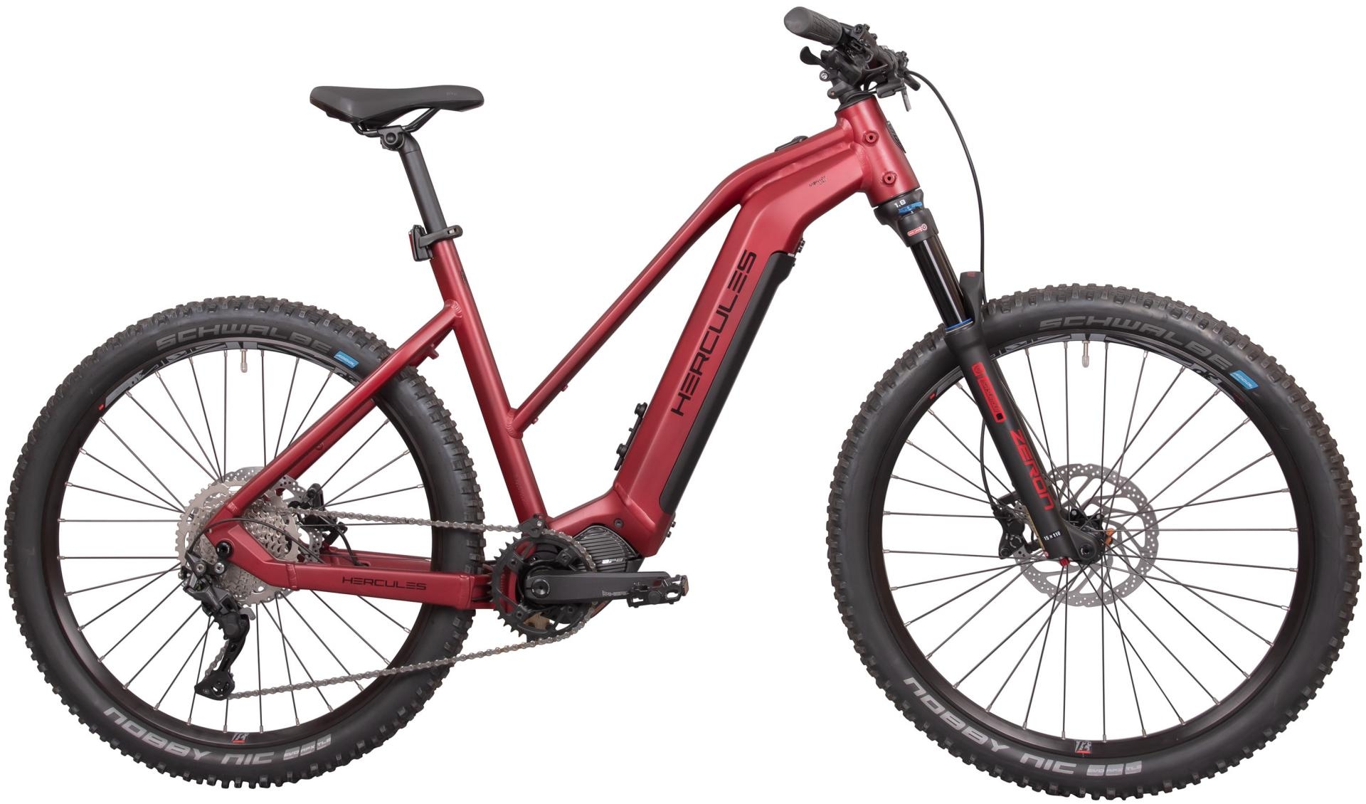 Hochwertiges Hercules E-Bike Modell Nos 2.1 in Trapezform für vielseitige Offroad-Abenteuer. Perfekt für anspruchsv