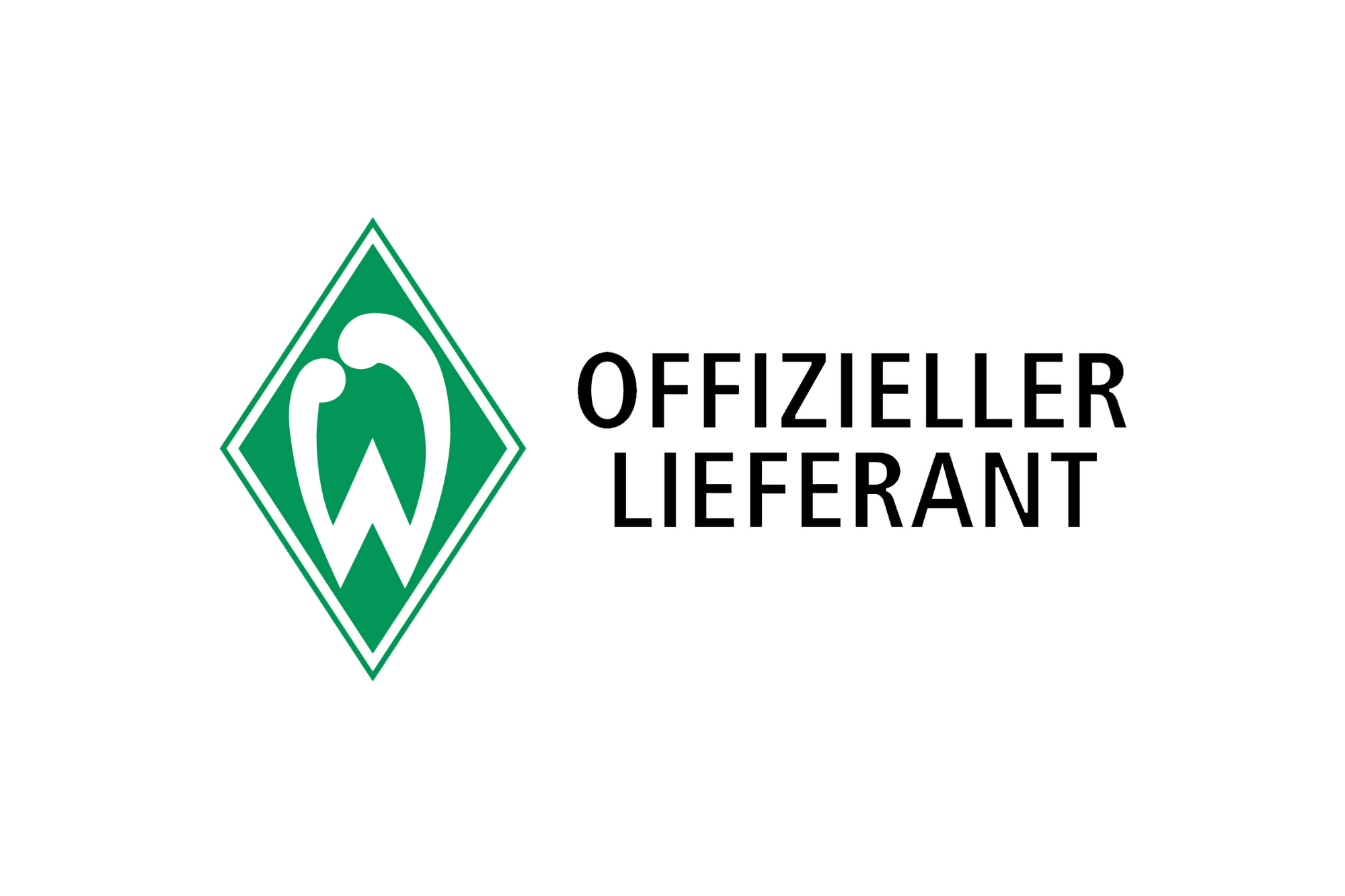 Das Logo von Werder Bremen mit dem Schriftzug "Offizieller Lieferant"